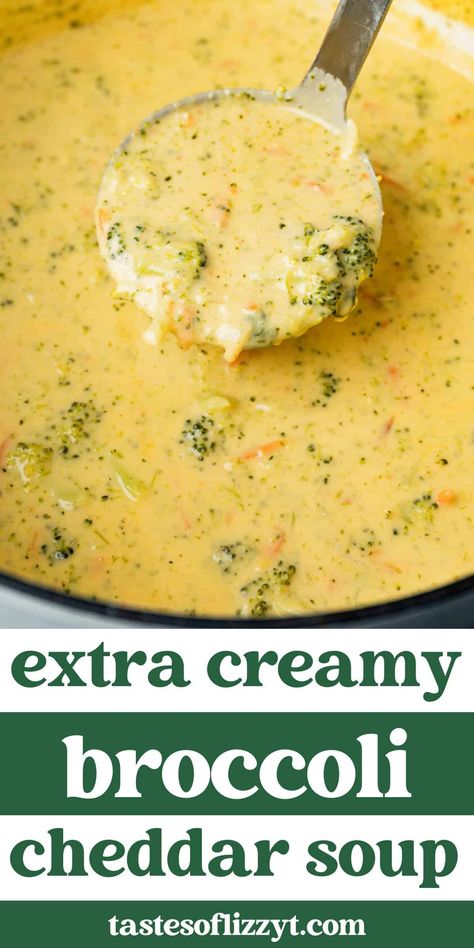 Creamy Broccoli Cheddar Soup, Broccoli Cheddar Soup Recipe, Cheddar Soup Recipe, Creamy Broccoli Soup, Broccoli Cheese Soup Recipes, Cream Of Broccoli Soup, Broccoli Soup Recipes, Comforting Soup, Vegetable Beef Soup