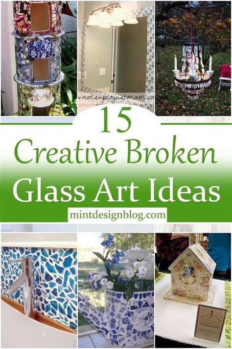 Glass Scraps Projects, Mosaic Tile Art Ideas, Broken China Mosaics, Broken Glass Artwork, Broken Plates Ideas, Broken Ceramic Crafts, Broken Pottery Ideas, Tile Diy Projects, Repurpose Liquor Bottles