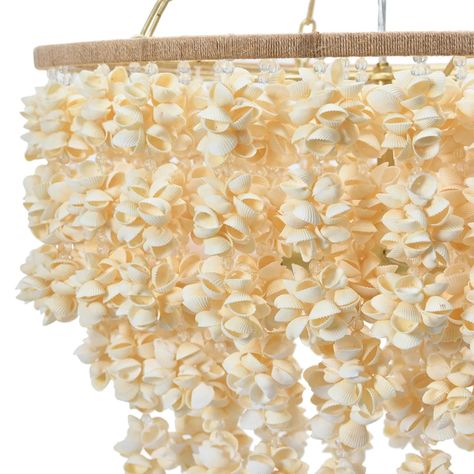 Sand & Stable Aluma 20" Round Metal And Shell Chandelier Style Ceiling Light | Wayfair Shell Chandelier Dining Room, Beachy Chandelier, Capice Shell Chandelier, Shell Black Chandelier, Handmade Shell Chandelier, Coastal Light Fixtures, Seashell Chandelier, Small Shell Chandelier, Capiz Chandelier