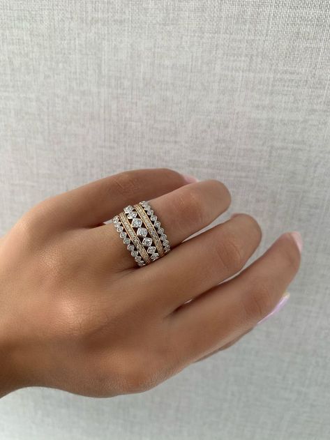 Pave Diamond Rings by Christopher Design Crisscut Diamond, Rings And Bands, Embroidery Neck Designs, Jewels Rings, Anniversary Bands, Handmade With Love, Anniversary Rings, Neck Designs, Wedding Anniversary