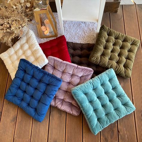 This is one of our velour bestseller, many sizes we made for people's chairs and there's life by filling comfortable and love by creating this product Wedding Cushion, Soft Mattress, Ottoman Cushion, Soft Pillow, Dining Chair Cushions, Custom Cushions, Rattan Chair, Grey Cushions, Chair Cushion