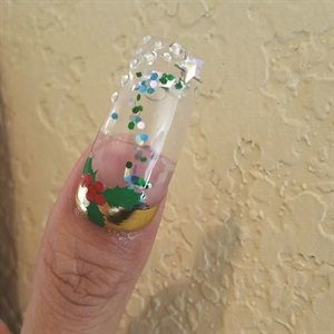 Aquarium Nails for the Holidays - Technique - NAILS Magazine Christmas Aquarium Nails, Pretty Nail Colors, Christmas Aquarium, Lovely Nails, Nails For The Holidays, Holiday Nails Easy, Aquarium Nails, Nail Video, Holiday Nails Christmas