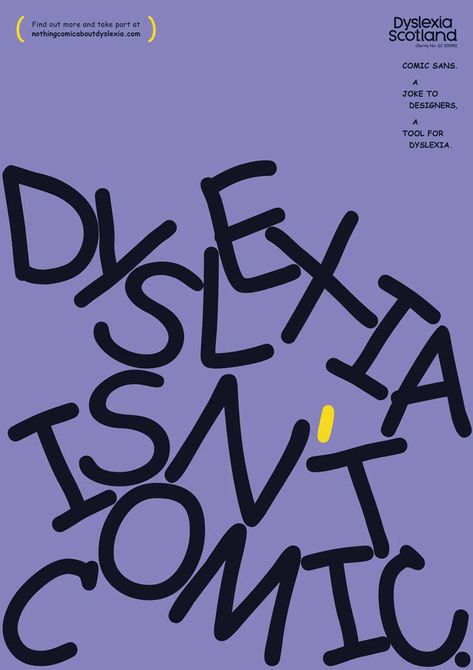 If Comic Sans can help people with dyslexia, why is it still a punchline? A new campaign explores Comic Sans Font, Indie Magazine, Design Campaign, Glasgow School Of Art, Friends Font, How To Make Comics, Comic Sans, Help People, Steve Jobs