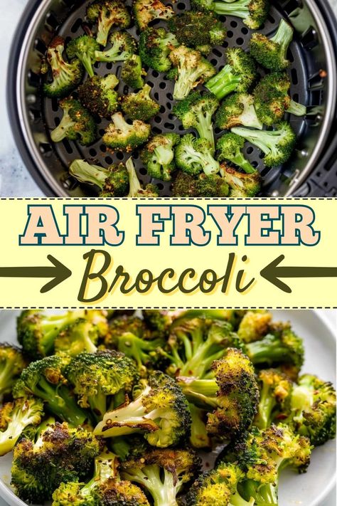 Broccoli In Air Fryer Fresh, Roasted Broccoli Air Fryer, Broccoli Air Fryer Recipes, Air Fryer Broccoli Recipes, Air Fryer Broccoli, Shake N Bake Chicken, Spicy Broccoli, Crispy Recipes, Fried Broccoli