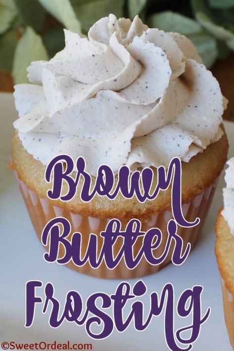 Brown Butter Vanilla Bean Frosting, Butter And Condensed Milk Frosting, Browned Butter Icing, Brown Butter Icing Recipe, Pecan Cupcakes Recipe, Brown Butter Frosting Recipe, Brown Butter Icing, Brown Butter Cream Cheese Frosting, Zucchini Desserts