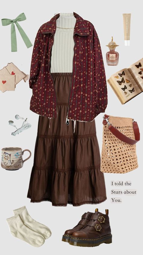 #vintageaesthetic #vintage #selfcareaesthetic #ootd #fallaesthetic Winter Outfit Cottagecore, Winter Cottagecore Outfit, Winter Aesthetic Outfit, Cute Shoes Boots, Cottagecore Winter, Winter Cottagecore, Styles Clothes, Witchy Style, Modern Hippie