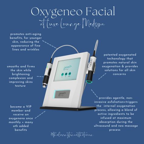 Oxygeneo Facial Oxygen Facial Benefits, Oxygeneo Facial, Aesthetic Procedures, Facial Benefits, Types Of Facials, Oxygen Facial, Simple Present Tense, Skin Facts, Chemical Exfoliation