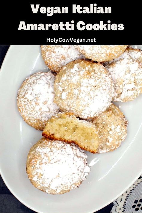 Vegan Italian Christmas Cookies, Vegan Biscuits Cookies, Vegan Amaretti Cookies, Vegan Gluten Free Sugar Cookies, Vegan Gluten Free Cookies Recipes, Vegan And Gluten Free Cookies, Vegan Italian Dessert, Vegan Almond Cookies, Almond Cookies Recipes