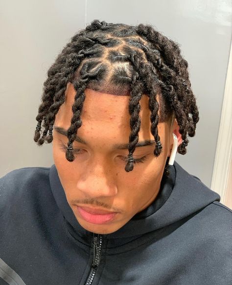 Double Twists Men, Flat Twist Hairstyles For Men, Big Twists Men, Rope Twist Men Hair, Mini Twists Men, 2 Strand Twist Styles Natural Men, Lightskin Haircuts, Twists Black Men Hair, Two Strand Twist Men