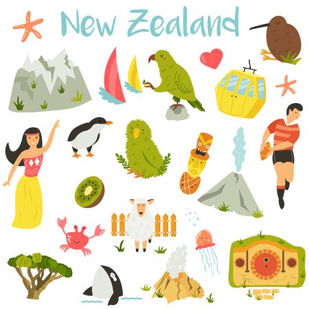 New Zealand Clipart, New Zealand Illustration, New Zealand Symbols, Symbols Elements, Ancient Tattoo, Carnival Posters, Hanging Ideas, Watercolor Kit, Symbol Tattoos