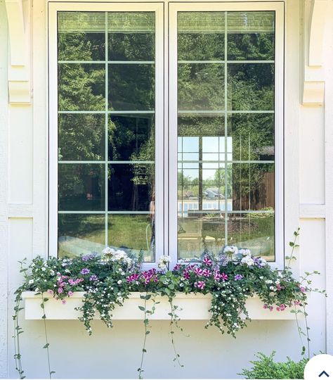 Lilypad Cottage, Flipping Homes, Window Box Ideas, Window Box Plants, Front Porch Flowers, Window Planter, Porch Flowers, Window Box Flowers, Window Planters