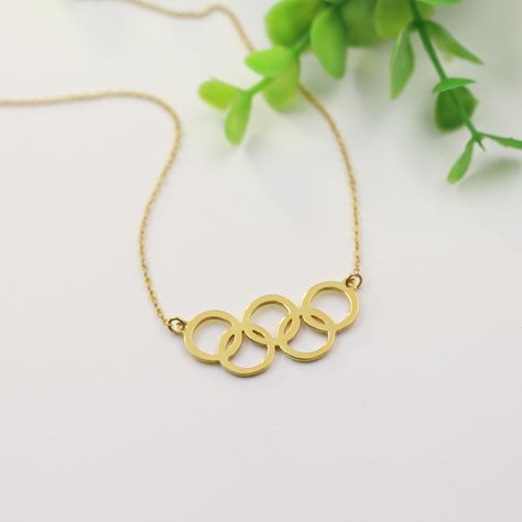 >> Click to Buy << Wholesale Gold Color 5 Circle Olympics Necklace Olympics Games Jewelry Custom Pendent Souvenir 925 Solid Necklace #Affiliate Olympic Necklace, Olympic Circles, Games Jewelry, Gilded Glamour, Solid Necklace, Wire Jewelry Designs, Custom Necklace, Sky Aesthetic, Olympic Games