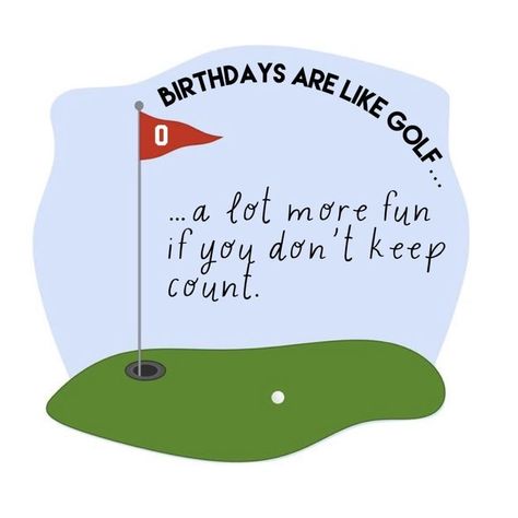 Birthday Golf Quotes Funny, Happy Birthday Golfer Funny, Happy Birthday Golfer, Puns Cards, Lekker Verjaar, Happy Birthday Golf, Bday Greetings, Watercolor Holiday Cards, Golf Birthday Cards