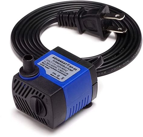 Amazon.com: AQUANEAT Aquarium Water Pump 80GPH, Adjustable, Submersible Pump, Power Head, Small Fountain Pump, for Statuary, Fish Tank, Hydroponics: Home Improvement Hydroponics Setup, Aquarium Sump, Indoor Tabletop Fountains, Aquarium Pump, Outdoor Ponds, Fishing Room, Aquarium Water, Tabletop Fountain, Small Fountains