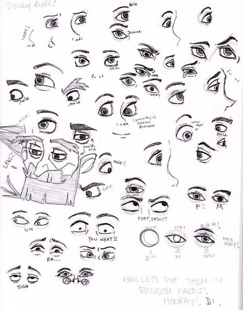 Disney Eyes by painting-monkey on DeviantArt Disney Style Drawing, Paint Monkey, Disney Eyes, Ariel Drawing, Disney Art Style, Realistic Eye Drawing, Cartoon Faces, Facial Expressions, Disney Drawings