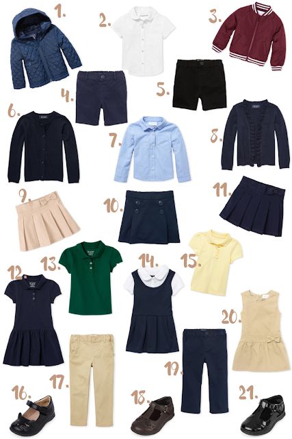 Mix And Match Uniform Ideas For Preschool Girls - Ecomomical Pre K Uniform Ideas, Preschool Uniform Ideas For Kids, Preschool Uniform, Uniforms For School, Back To School Decorations, School Uniform Ideas, Back To School Uniform, Bulletin Boards Ideas, School Guide