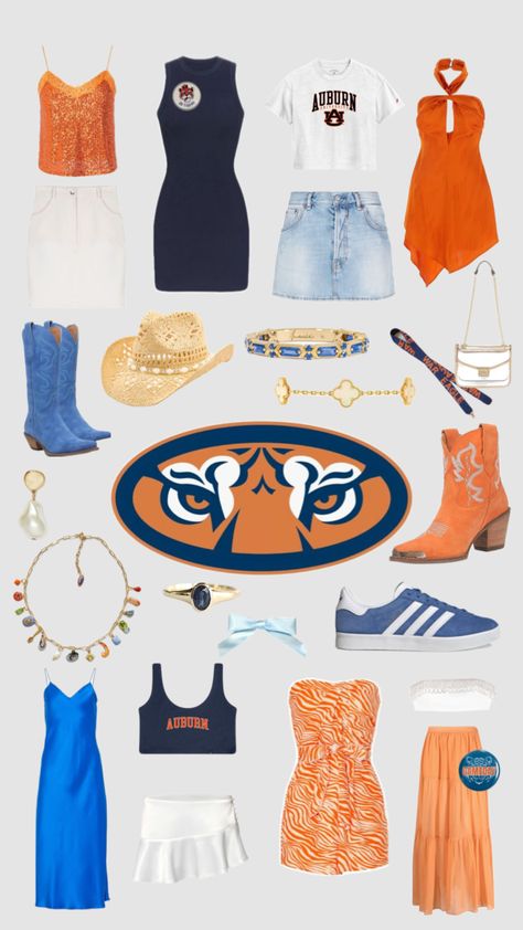 #auburn #gameday #outfitinspo Auburn Gameday Outfit, Clemson Gameday Outfit, Auburn Clothes, Auburn Gameday, Clemson Outfits, Rush Week Outfits, College Football Outfits, College Gameday Outfits, Rush Outfits