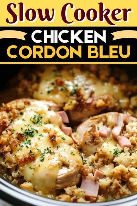 Crockpot Chicken Cordon Bleu Casserole, Chicken Cordon Blue Crock Pot, Crock Pot Chicken Cordon Bleu Recipes, Chicken Crockpot Dishes, Slow Cooker Chicken Cordon Bleu, Chicken Cordon Blue Crockpot Recipe, Chicken Cordon Bleu Crockpot, Crock Pot Chicken Cordon Bleu, Crockpot Thanksgiving Recipes