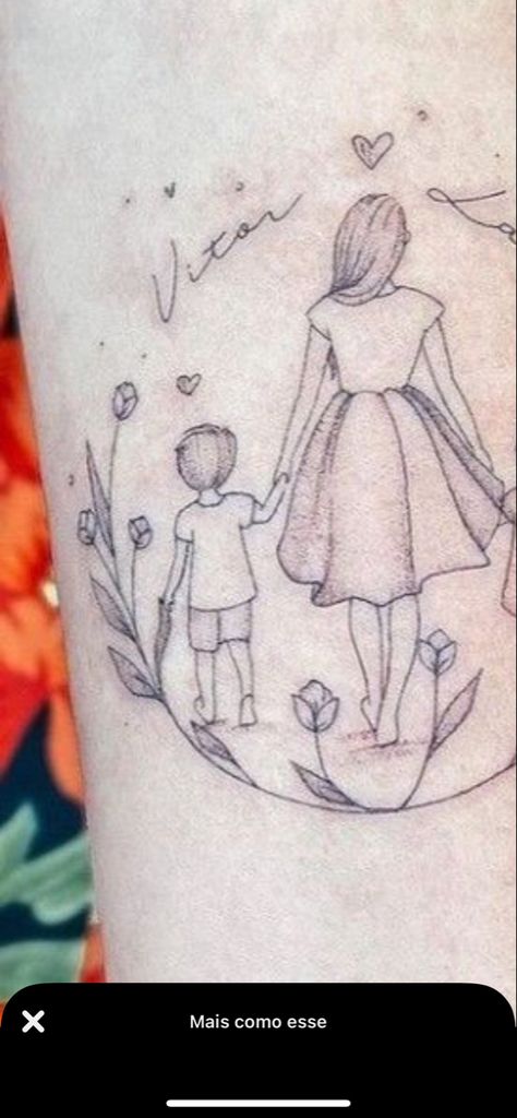 Tattoos To Honor Mom, Memorial Tattoos Mom, Mutterschaft Tattoos, Swing Tattoo, Tatuaje Trash Polka, Motherhood Tattoos, Mum Tattoo, Mom Daughter Tattoos, Son Tattoo