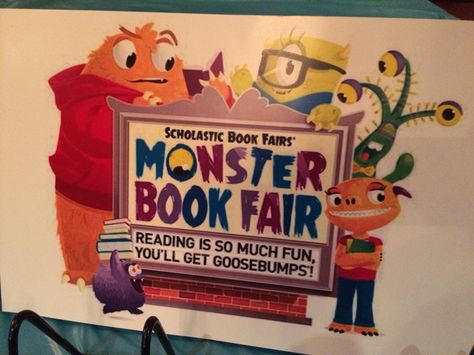 Scholastic Book Fair Theme Fall 2015 School Book Fair, Little Monster Party, Monster Book, Monster Decorations, Fair Theme, Scholastic Book Fair, Goosebumps Books, Library Themes, Monster Book Of Monsters