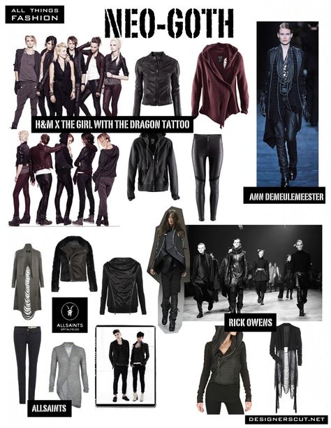 Neo Punk Fashion, Neo Noir Fashion, Fitted Gothic Outerwear For Fall, Gothic Fall Outerwear, Neo Gothic, Neo Gothic Fashion, Neo Goth, Goth Winter, Fall Gothic Leather Outerwear