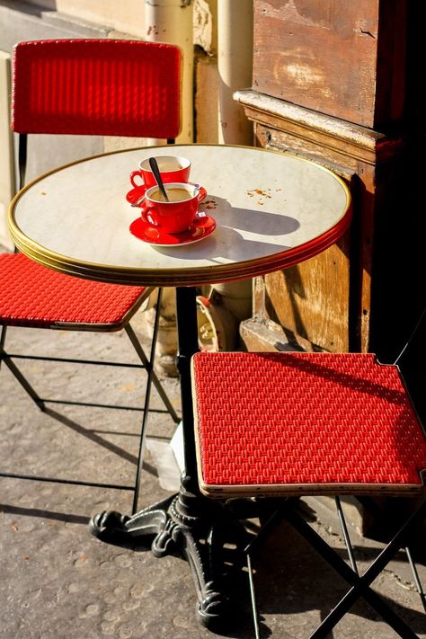 Red café table Paris, Fine art Paris photos by Julia Willard, red photo, Falling Off Bicycles photography Vintage Cafe Photography, Photography In Paris, Red Cafe, Café Table, Bicycle Photography, Table Photography, Cafe Paris, Blue Cafe, French Kitchen Decor