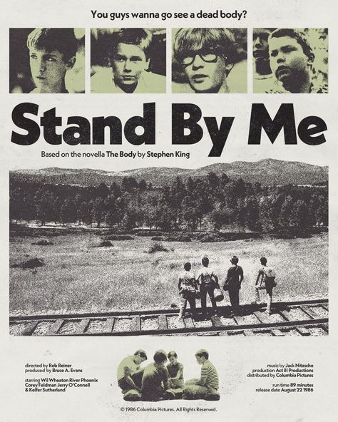 Stand By Me Movie, Poster High Quality, Film Poster Design, I Love Cinema, Movie Poster Wall, Movie Posters Design, Poster Room, Cinema Posters, Picture Collage Wall