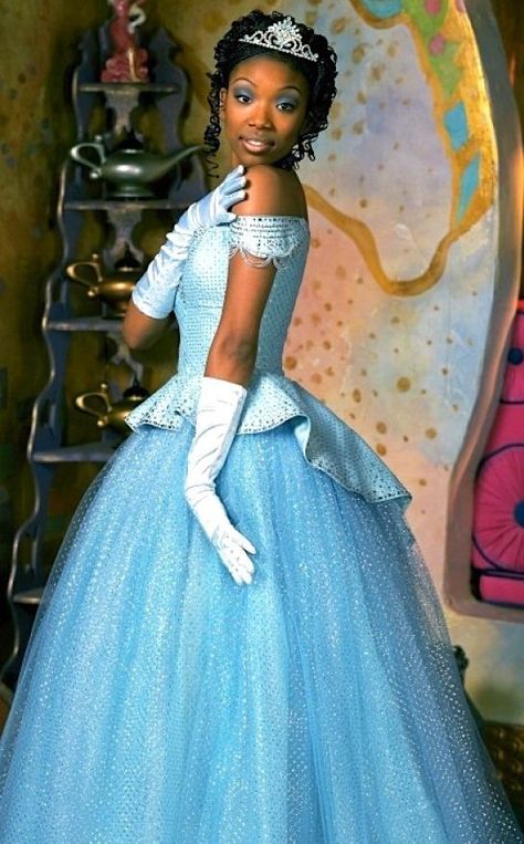 Brandy Norwood as Cinderella - 1997 Princess Movie Night, Brandy Cinderella, Cinderella Diy, Cinderella 1997, New Cinderella Movie, Cinderella Ballgown, Black Disney Princess, Rodgers And Hammerstein's Cinderella, Disney World Princess