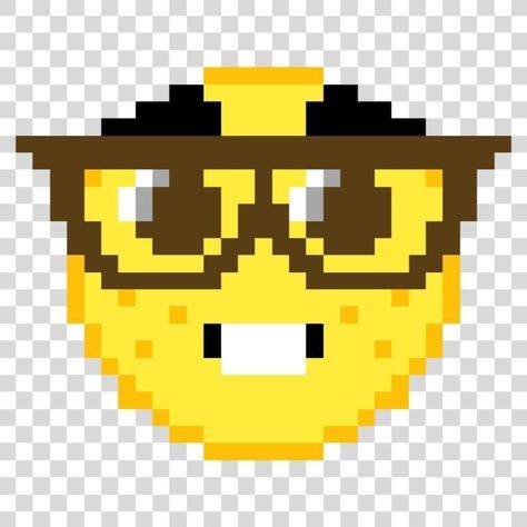 Nerd Pixel Art, Pixel Art Emoji, Pixel Art Funny, Emoji Pixel Art, Funny Pixel Art, Nerd Emoji, Easy Pixel Art, Pixel Art Templates, 8bit Art