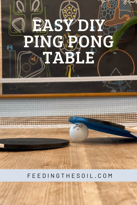 Want to bring a little ping pong into your life in an easy way? Try this trick. Diy Ping Pong Table Top, Diy Ping Pong Table, Ping Pong Table Top, Gin Rummy, Pong Table, Ping Pong Table, Ping Pong, The Soil, Room Table