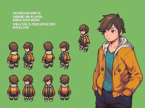 How To Pixel Art, Pixel Pokemon, Modele Pixel Art, Piskel Art, Pixel Characters, Pixel Animation, Pixel Art Tutorial, Arte 8 Bits, 2d Game Art