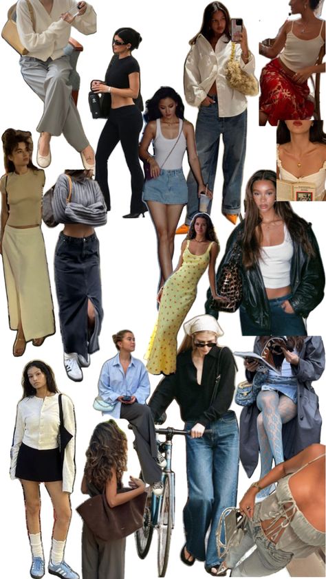 West Coast Outfits, Outfit Ideas Collage, Street Style Outfits Casual, Capsule Wardrobe Casual, Collage Outfits, Casual Work Outfits Women, Everyday Fashion Outfits, Summer Fits, Fashion Hacks Clothes