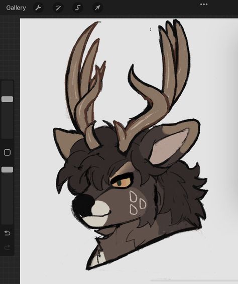 Deer Anthro Art, Anthro Reindeer, Reindeer Fursona, Deer Fursona Base, Deer Character Design, Deer Fursona, Deer Anthro, Art Base Reference, Deer Oc