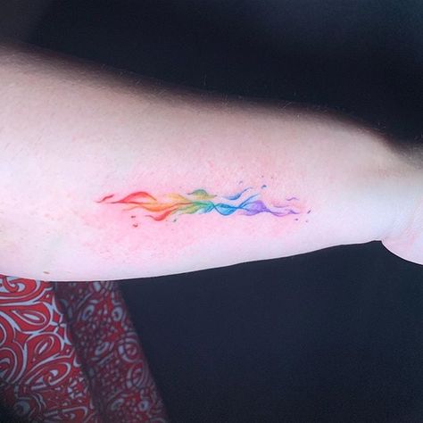 100 Amazing Gay Pride Tattoo Designs 4 Rainbow Pride Tattoo, Simple Pride Tattoos, Rainbow Tattoos Pride, Love Is Love Tattoo, Rainbow Tattoo Ideas Unique, Lgbt Tattoo Ideas, Subtle Pride Tattoo, Pride Tattoo Ideas, Gay Pride Tattoos