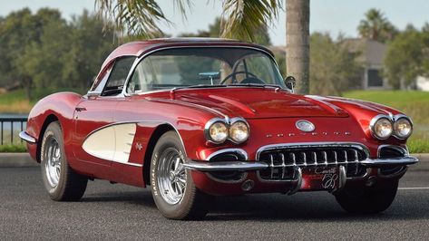 C1 Corvette, 1958 Corvette, 1965 Corvette, Corvette For Sale, Kissimmee Florida, Corvette Convertible, Car Sales, American Icons, Candy Apple Red