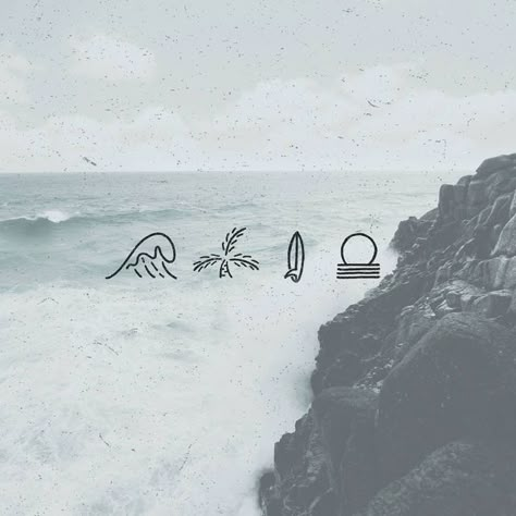 surfs up Surfer Tattoo, Tattoos Illustration, Icon Tattoo, Surf Tattoo, Tattoo Trend, Surf Vibes, Tiny Tattoo, Tattoo Illustration, Waves Tattoo