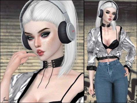 Jenni Sims: Headphones • Sims 4 Downloads Download Sims, The Sims 4 Skin, Sims 4 Anime, The Sims 4 Pc, Sims 4 Clutter, Girl With Headphones, The Sims 4 Packs, Sims 4 Gameplay, Sims 4 Teen