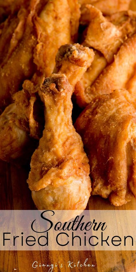 Flaky Fried Chicken, Southern Style Fried Chicken, Frying Chicken Wings On Stove, Best Southern Fried Chicken Recipe, Stove Top Fried Chicken, Fried Chicken Wings Stove Top, Fried Chicken Batter Recipe Crispy, Deep Fryer Recipes Easy, Fried Chicken Legs Recipe Skillet