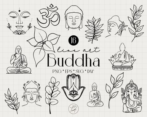 How To Draw Buddha, Aesthetic Collage Drawing, Buddha Art Drawing Simple, Buddha Draw, Spiritual Art Drawings, Buddha Drawing Easy, Buddha Collage, Spiritual Clipart, Spiritual Doodles