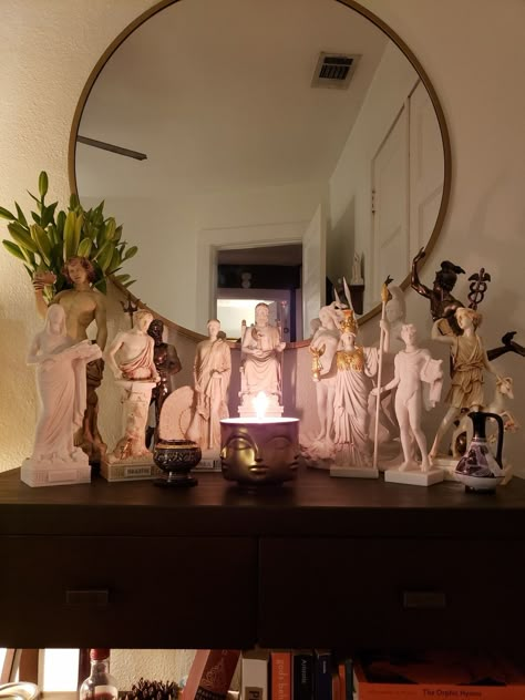 Polytheism Aesthetic, Hellenic Polytheism Altar, Hellenic Polytheism Aesthetic, Hellenism Altar, Hellenic Altar, Apollo Altar, Altar Aesthetic, Hellenic Polytheism, Sacred Space Altar