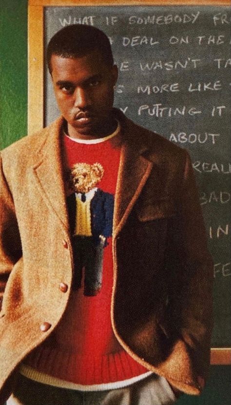 Kanye West Aesthetic, Kanye West College Dropout, Cowboy Sweater, West Aesthetic, Kanye West Wallpaper, Kanye West Outfits, College Dropout, Hip Hop Poster, Hip Hop Art