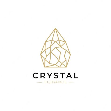 Premium Vector | Crystal gems logo design vector template linear style jewelry fashion luxury logotype concept outline icon Crystal Icon, Luxury Logotype, Dc Jewelry, Gem Logo, Diamond Outline, Jewelry Logo Design, House Logo Design, Diamond Logo, Crystal Logo