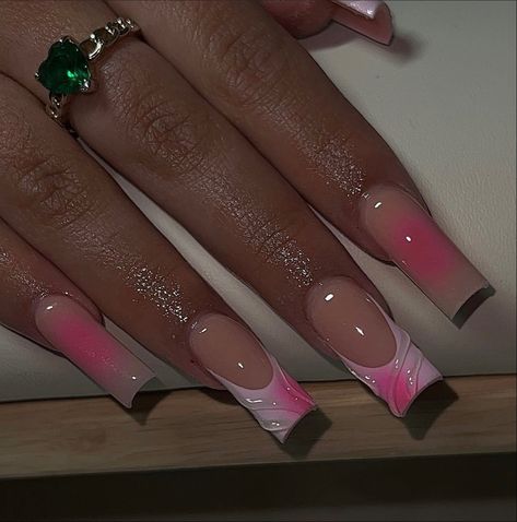 Nails With Texture, Aura Nails, Airbrush Nails, Drip Nails, Colored Acrylic Nails, Girly Acrylic Nails, Short Square Acrylic Nails, Acrylic Nails Coffin Pink, Unique Acrylic Nails