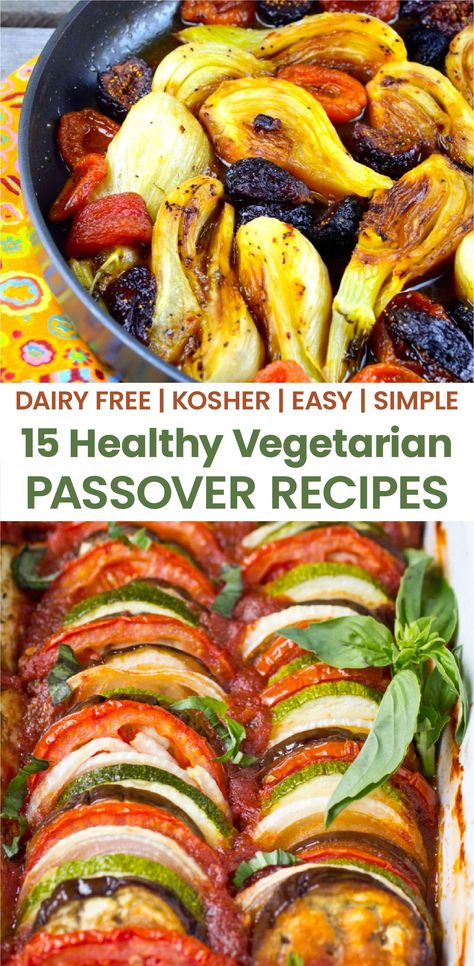 Healthy Jewish Recipes, Vegetarian Easter Dinner Recipes, Kosher Dinner Ideas, Passover Salad, Jewish Passover Recipes, Easy Passover Recipes, Seder Meal Recipes, Passover Salad Recipes, Passover Food