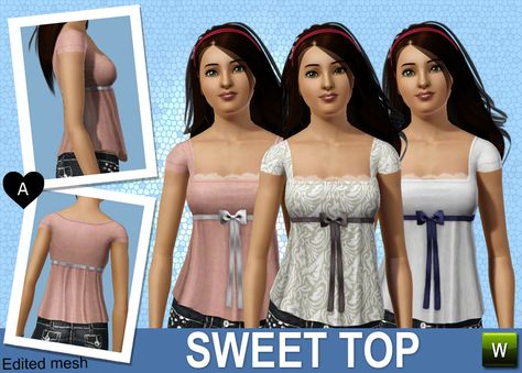 Sims 3 Sims Download, Sims 3 Generations, Sims 3 Cc Clothes, Sims 3 Cc Finds, Sims 3 Mods, Sims 4 Cas Mods, Sweet Top, Sims 4 Gameplay, Sims Four