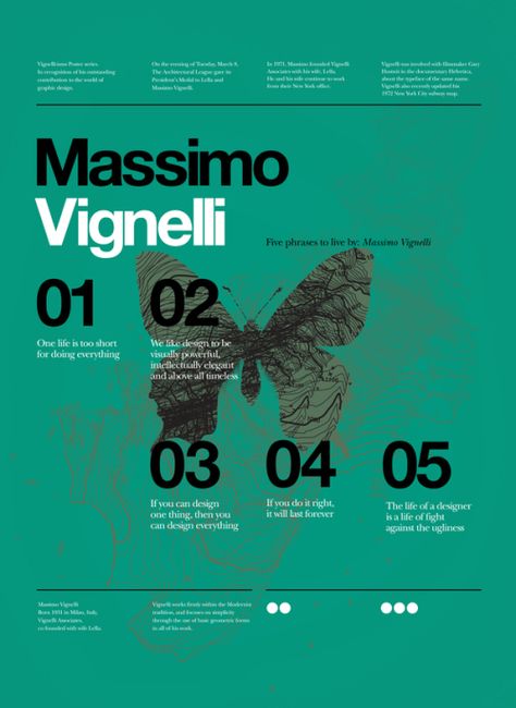 Massimo Vignelli Vignelli Design, Design Booklet, Grid Poster, Massimo Vignelli, Simple Typography, Graphics Layout, Booklet Design, Typography Layout, Swiss Design