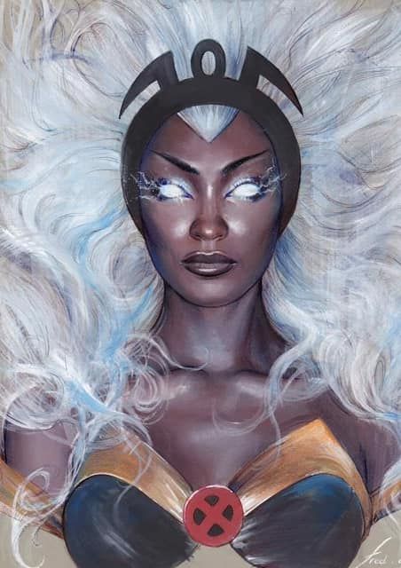 STORM SKETCH by Fred Ian - huile et encres sur papier/oil painting and inks on paper, 22,8X30,5cm/9X12" #FredIan #Storm #OroroMunroe #Avengers #XMen #Morlocks Storm Sketch, Poc Women, Black Panther Storm, Storm Artwork, Nerdy Art, Storm Xmen, Storm Marvel, Ororo Munroe, Storm Art