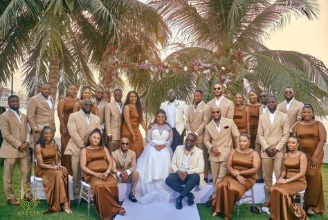 Outdoor White Wedding, Marrying Your Best Friend, Black People Weddings, Brown Wedding Themes, Wedding Groomsmen Attire, White Wedding Ceremony, Rusting Wedding, Marry Your Best Friend, Fancy Wedding Dresses