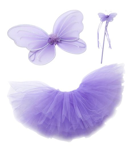 Princess Tutu Costumes, Fairy Costume For Girl, Fairy Princess Costume, Butterfly Fairy Wings, Costume Tutu, Purple Fairy, Butterfly Costume, Princess Tutu, Girls Dress Up