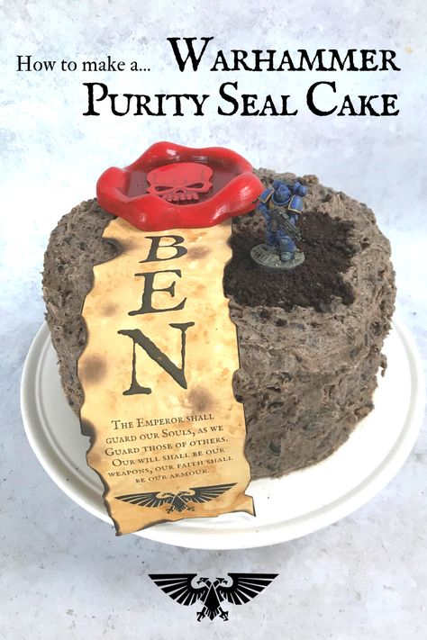 I’ve been a mum for 12 years now, and for about ten of those years, I’ve asked my son what kind of cake he would like for his birthday. I’m no Mary Berry, but I can knock up a good sponge cake, and I’m happy to give pretty much anything a go. Over the years we’ve had a volcano cake, a train cake, a Minecraft block and a Pokémon cake, amongst others. This year he asked me to make him a Warhammer purity seal cake, so I gave it my best shot. Warhammer Wedding, Seal Cake, Cake For His Birthday, Pokémon Cake, Volcano Cake, Triangle Banner, Pokemon Cake, Train Cake, Potluck Party